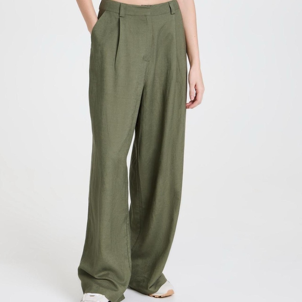 Lioness Sage Green Wide-Leg Trousers